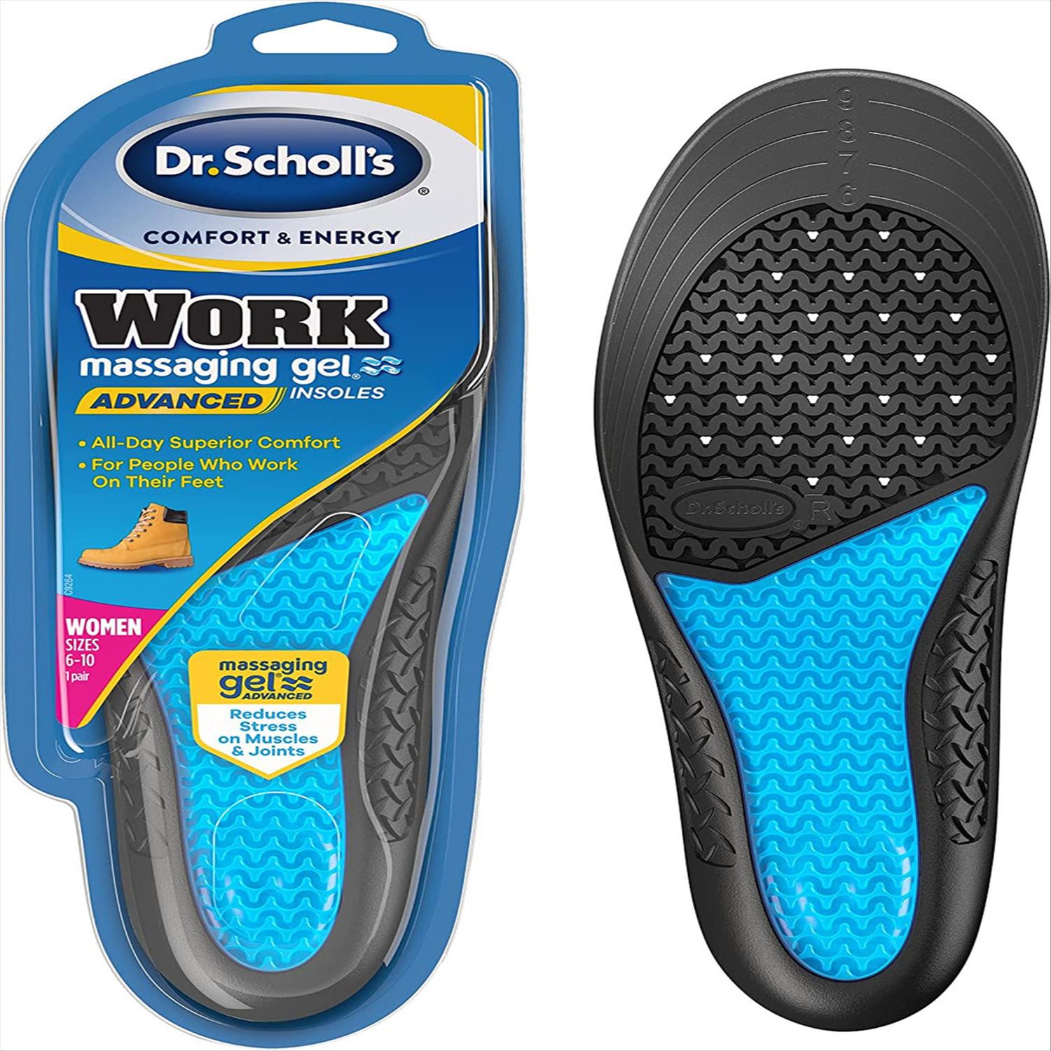 Dr. Scholls Comfort and Energy Work Insoles for Women, 1 Pair, Size 6-10